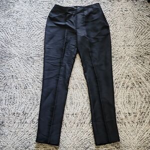 Moda International 100% Silk Black Straight Leg Pants Size 4